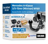 AHK für Mercedes A-Klasse W169 04-12 abnehmbar BRINK +13pol E-Satz SPEZ