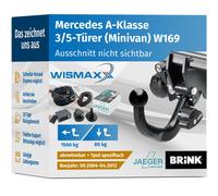 AHK für Mercedes A-Klasse W169 04-12 abnehmbar BRINK +7pol E-Satz spezifisch