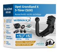 AHK für Opel Grandland X 17-24 vert. abnehmbar GDW +13pol E-Satz JAEGER