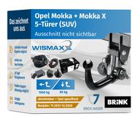 AHK für Opel Mokka + Mokka X 12-20 vert. abnehmbar BRINK +7pol E-Satz Erich J