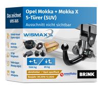 AHK für Opel Mokka + Mokka X 16-20 vert. abnehmbar BRINK +13pol E-Satz SPEZ
