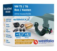 AHK für VW T5 / T6 12-19 abnehmbar WESTFALIA m.Vorbereitung +13pol E-Satz SPEZ