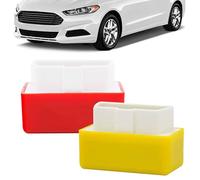 AHXHA Syngas Spritsparer, Syngas OBD Fuel Saver, OBD Kraftstoffsparer, OBD2 Spar Chip Tuning Box, Auto Zubehör zur Reduzierung der CO₂-Emissionen, Plug & Play, Für Alle Fahrzeuge (Rot+Gelb)