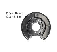 AIC Ankerblech Spritzblech Bremsscheibe hinten links für Nissan Renault Juke