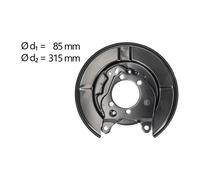 AIC Spritzblech Bremsscheibe Hinterachse rechts verzinkt – Nr. 58271 für Nissan, Renault
