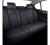 Aierxuan Rücksitzbezüge, wasserdicht, Leder, universelle Passform, kompatibel mit Honda Toyota Ford Kia Hyundai Jeep VW Audi Benz Chevy Nissan, Geteilte Sitzbank 60/40 oder 50/50 (Rücksitz/Schwarz)