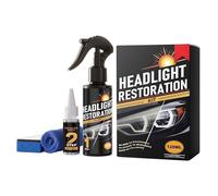 AIPWEYT Store Scheinwerfer Pflegespray Set, Klarspray für Autoscheinwerfer, Headlight Restoration Polish Kit, mit Schwamm & Tuch, für Fahrzeugleuchten, für Reinigt Poliert Vermattete Vergilbte