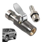 AirChuck Verriegelung - robuster Metall-Reifenfüller-Adapter, Schnellverbindung, kein Auslaufen, Clip-Design, Drehventil, Luftfutter für Fahrrad, Motorrad, Auto, SUV, Wohnmobil, Garage, Luftpumpe
