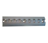 TRAILER POOL Airlineschiene aufgesetzt, halbrund, 2.000 x 50 x 12 mm, Aluminium, für Ladungssicherung PKW-Anhänger, LKW, Wohnmobil, 013 010 074