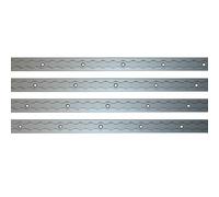 Airlineschiene, Vierkantprofil, eloxiert, Länge 1 m, vorgebohrt, 4er Set