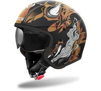 Airoh J110 Oni Jethelm, schwarz-gold, Größe XS für Männer