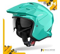 Airoh Motorradhelm Jethelm KOMBAKT XL SOLIDE Gruen