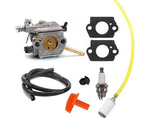 AISEN Vergaser mit Benzinschlauch Zündkerze für STIHL H24D FS48 FS52 FS66 FS81 FS106 FS108 FR106 FR108 WALBRO WT-45-1 WT-45/4126 120 0600