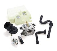 AISEN Vergaser mit Luftfilter Benzinschlauch Zündkerze für 024 026 MS240 MS260 MS 240 260 Kettensäge Motorsäge Walbro WT194