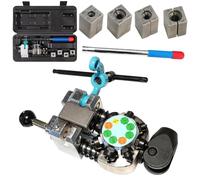 Aisny Bremsleitung Bördelgerät, Bördelgeräte für Bremsleitungen 45 Grad Einzel Doppel Bubble Bördel mit 3/16" 1/4" 5/16" 3/8" Bördelwerkzeug und 4,75 mm Schlauch Hydraulisches Bördelgerät Kit