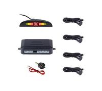 Aiuphing einparkhilfe hinten nachrüsten, 4 Universal parksensoren hinten mit LED Farb Display,Rückwärtsgang Audio Buzzer Alarm Kit, 6m Sensorkabel für Pickup-Truck, kleiner Lastwagen usw (Schwarz)