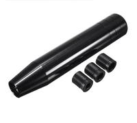 Aiuphing schaltknauf tuning universal, Aluminiumlegierungs schalthebel auto Truck Racing Schaltknauf Stick, Plug Play Ersatzteil Metall Kopf mit 3 Adaptern (8 mm/10 mm/12 mm), (13cm, Schwarz)