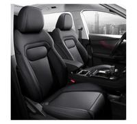 AJHJET Autositzbezüge Maßgeschneiderter Vollständiger Schonbezüge | Autositzbezug SUV-Set Universelles Perforiertes Echtleder Für Verschiedene Automodelle(5seats black)