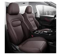 AJHJET Autositzbezüge Maßgeschneiderter Vollständiger Schonbezüge | Autositzbezug SUV-Set Universelles Perforiertes Echtleder Für Verschiedene Automodelle(5seats brown)