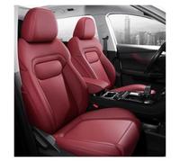 AJHJET Autositzbezüge Maßgeschneiderter Vollständiger Schonbezüge | Autositzbezug SUV-Set Universelles Perforiertes Echtleder Für Verschiedene Automodelle(5seats red)