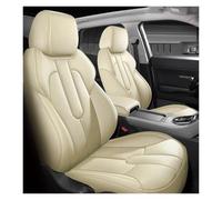 AJHJET Autositzbezüge Maßgeschneiderter Vollständiger Schonbezüge | Autositzbezug SUV-Set Universelles Perforiertes Echtleder Für Verschiedene Automodelle(2pcs beige seats)