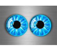 Akacha 2X Sticker Aufkleber Tuning Helmet Motorrad Auge Auto Katze Motorhaube r2