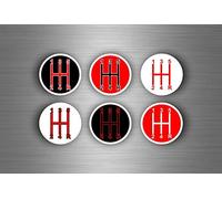 Akacha 6X Sticker Aufkleber schaltknauf Tuning JDM schalthebel embleme r2