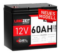 Akku 12V 60Ah Gel Blei Batterie Solarbatterie Elektromobil Boot statt 55Ah 50Ah