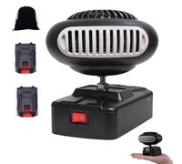 Akku Heizung,Mini Akku Heizlüfter mit Kippschutz,1500 mAh Wiederaufladbare Heizung mit USB-Anschluss,Raumheizung für kleine Fahrzeuge für Camping,Zelt,Dreirad,Büro,Auto (5-Zellen-Batterie*2)