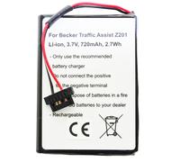 Akku passend für Becker Traffic Assist Z201, S30, 338937010150