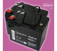 Akku-Satz 2 x 12V 36Ah AGM Seniorenmobil Elektromobil Scooter Florenz 6 Dreirad