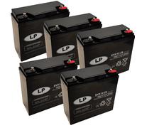 Akku Satz Batterien für Rolektro E-Trike 25 V.2 - 5 Stück 12V 25Ah statt 20Ah