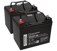 Akkuman 2x 12V 36Ah AGM BLEI AKKU-SATZ für ELEKTRO-ROLLSTUHL Elektromobil - 2257