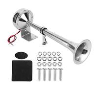 Akozon 12v Marine Bootshorn, Air Horn Große Größe Single Trompete Horn Marine Grade 304 Edelstahl Marine Boat Trompete Deck Air Horn Kompatibel mit Schiffs-LKW-RV-Anhänger für Horn Air Horn Single Hor
