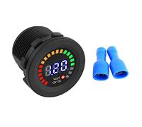 Akozon Marine Motorrad Voltmeter, 12V Digital LED-Anzeige Voltmeter Wasserdicht Batterieanzeige Volt-Gleichstrommessgerät für 12V Motorrad Auto Boot ATV UTV Wohnwagen