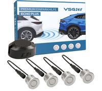 VSG® Einparkhilfe mit einem akustischen Signalgeber und inklusive 4 Sensoren in Silber für hinten