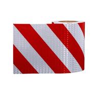 Alamor 5Cm/10Cm/20Cm Verkehr Warnung Sicherheit Nacht Reflektierende Streifen Rot Weiß Bias Tape Aufkleber-20cm