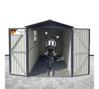 Albatros Premium Motorradgarage Verzinktes Metall in Anthrazit RAL 7016 169x308x191cm