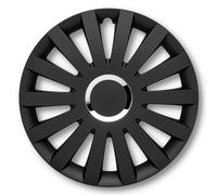 Albrecht 16 Zoll Radkappen matt schwarz für Stahlfelgen - Sail Radzierblenden aus hochwertigem Kunststoff - Langlebige Radblenden in originaler Albrecht Verpackung - Made in EU