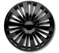 Albrecht 16 Zoll Silber/schwarz Radkappen für Stahlfelgen, Radzierblenden Falcon Twilight Made in EU - Nur echt in Albrecht Verpackung