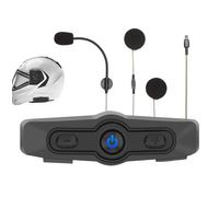 Albrecht BPA 400 Bluetooth Motorrad Headset zum Hören von Musik, Telefonieren und für Navi-Ansagen vom Smartphone, Gegensprechanlage 15540