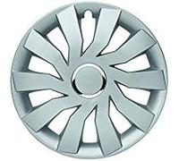 Albrecht 16 Zoll Radkappen silber für Stahlfelgen - Cliff Radzierblenden aus hochwertigem Kunststoff - Langlebige Radblenden in originaler Albrecht Verpackung - Made in EU