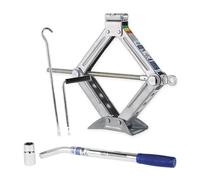 alca® Auto Lift Power 1,5t + L-Instrument Universal Scherenwagenheber + Radmutterschlüssel silber