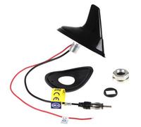alca® Autoantenne Haiflosse Shark Fin Antenne Aktiv mit Verstärker AM/FM Radio Universal Radioantenne Dachantenne Gummi