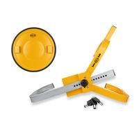 alca® AutoSafe Power Block 'Tresor' Radkralle + Bolzenabdeckung gelb, silber