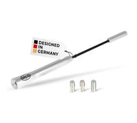 alca® Dachantenne kurz Universal Ersatzstab Aluminium Auto Autoantenne Radio AM/FM/DAB+ Silber-schwarz M4 M5 M6 Gewinde Antenne Autoradio Dach
