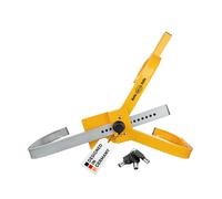alca® Radkralle max. Reifenbreite 245 mm, 16-19 Zoll, Sicherheitslevel 4 | Wegfahrsperre, Sicherheitslevel, Parkkralle, Van Transporter Wohnwagen, 3 Schlüssel, Gefertigt aus robustem Stahl