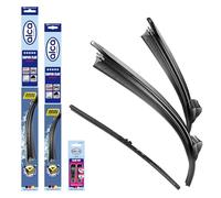 alca® Scheibenwischer Set mit Heckscheibenwischer passend für VW TAIGO (09.2021-10.2024) SUPER FLAT Flachbalkenwischer Front- und Heckwischer