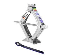 alca® Wagenheber Scherenwagenheber Universal Hubhöhe 100-350 mm mit Ratsche 1t mit drehbarem Sattel - Wagenheber Set I universell einsetzbar PKW Anhänger Motorrad