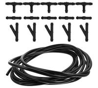 Alipis 16 Stück Scheibenwaschschlauch Reparaturset mit T Y und I Form Adaptern Verstärkter Kunststoff 5m Schlauch für Auto Scheibenwaschanlage Korrosions und Hitzebeständig